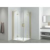 Kerra Flow 90x90 štvorcový sprchový kút, zlatý, FLG2
