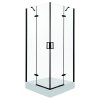 Kerra Flow štvorcový sprchový kút, čierny Veľkosť krytu: 90x90cm, FL90BL
