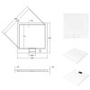 Besco Axim UltraSlim štvorcová sprchová vanička Veľkosť vaničky: 90x90cm, BAX-90-KW