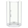 Kerra Glasgow 90x90 päťuholníkový sprchový kút s vaňou, 678