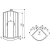 Kerra Faro masážny sprchový box Veľkosť rohu: 80x80cm, 657_80X