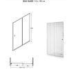 Besco Duo Slide transparentné sprchové dvere Veľkosť sprchových dverí: 100 cm, DDS-100