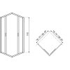 Kerra Tiara Square štvorcový sprchový kút Veľkosť sprchového kúta: 80x80cm, 558_80X