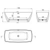 Aplomo Anemon voľne stojaca akrylátová vaňa Dĺžka vane: 170 cm, KDM_017W