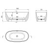 Aplomo Alpinia voľne stojaca akrylátová vaňa Dĺžka vane: 170 cm, KDU_017W