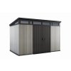 Záhradný domček Keter Artisan 11x7 sivý/antracitový, s podlahou, 610379