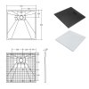 Besco Vexo štvorcová sprchová vanička, čierna Veľkosť vaničky: 90x90cm, BVB-90-90-K