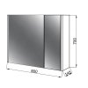 Zrkadlová kúpeľňová skrinka Lavedo Eliba 80, ELBA-Z-80BO