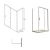 Besco Actis pevná bočná časť, chróm Veľkosť sprchových dverí: 90 cm, PA-90