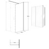 Besco Exo-CH pevná bočná časť, čierna Veľkosť sprchových dverí: 100 cm, PCH-10B-190C