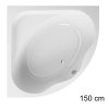 Polimat Standard 150x150 rohová akrylátová vaňa, 00248