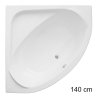 Polimat Standard 140x140 rohová akrylátová vaňa, 00254