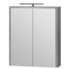Lavedo Livorno Structure Grey 60 zrkadlová kúpeľňová skrinka s LED osvetlením, LVRMC-60STRUCTUREGREY