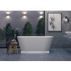 Polimat Ida LED 150x75 voľne stojaca vaňa, minerálny kompozit, 00301