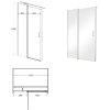Sprchové dvere Besco Exo-C, chróm Veľkosť sprchových dverí: 120 cm, EC-120-190C