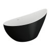 Polimat Zoe voľne stojaca vaňa 180x80, čierna matná, 00332