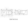 Polimat Vovo akrylátová vaňa, sedacia Dĺžka vane: 170 cm, 00894