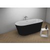 Polimat Uzo voľne stojaca akrylátová vaňa 160x80, čierna matná, 00337