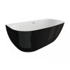 Polimat Risa voľne stojaca akrylátová vaňa, čierny lesk Dĺžka vane: 160 cm, 00478