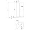 Kerra Mia masážny sprchový box Veľkosť rohu: 90x90cm, 1266_90X