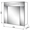 Zrkadlová kúpeľňová skrinka Lavedo Marco II. 80 s integrovaným LED osvetlením, G-MERI-80