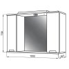 Závesná kúpeľňová skrinka Lavedo Marco 100 so zrkadlom a osvetlením, MCO-100