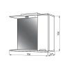 Závesná kúpeľňová skrinka Lavedo Marco 70 so zrkadlom a osvetlením, MCO-70