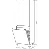 Lavedo Marco 60 vysoká kúpeľňová skrinka s košom, P-5_60K