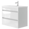 Lavedo Luton II. 80 Biela kúpeľňová skrinka s umývadlom, LUIISK80