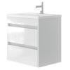 Lavedo Luton Otto II. 65 Biela kúpeľňová skrinka s umývadlom, LUIISK65