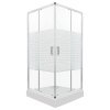 Kerra Madera SQ štvorcový sprchový kút s vaňou Rozmery sprchového kúta: 80x80cm, 1221_80X
