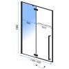 Rea Fargo sprchové dvere Veľkosť sprchových dverí: 100 cm, REA-K6330