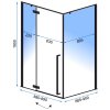 Rea Fargo 90x90x195 sprchový kút, čierny, REA-K6318