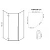 Rea Diamond päťuholníkový sprchový kút, čierny Rozmery krytu: 90x90cm, REA-K5622