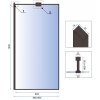 Rea Aero Walk In sprchový kút, čierny Veľkosť: 80 cm, REA-K7580