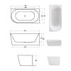 Besco Zoya voľne stojaca akrylátová vaňa 150x75 Orientácia: ľavá, WAS-150-ZL