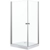 Kerra Madrid štvorcový bezrámový sprchový kút s vaňou Rozmery sprchového kúta: 80x80cm, 1491_80X