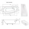 Besco Luna 150x80 akrylátová vaňa Dĺžka vane: 150 cm, Orientácia: ľavá, WAL-150-NL