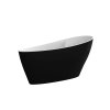 Besco Keya Black&White voľne stojaca vaňa 165x70, WAM-165-KBW