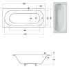 Akrylátová vaňa Besco Intrica Slim Dĺžka vane: 150 cm, WAIN-150-SL