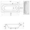 Akrylátová vaňa Besco Intrica Dĺžka vane: 170 cm, WAIN-170-PK