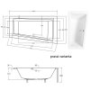 Besco Intima 150x85 akrylátová vaňa Dĺžka vane: 150 cm, Orientácia: pravá, WAIT-150-NP