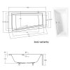 Besco Intima 150x85 akrylátová vaňa Dĺžka vane: 150 cm, Orientácia: ľavá, WAIT-150-NL