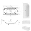 Akrylátová vaňa Besco Avita Dĺžka vane: 170 cm, Orientácia: pravá, WAV-170-NP