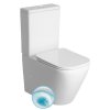 Sapho IMALA kombi WC, Vortex Rimless, spodný/zadný odpad, biela PC107V