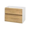 Mereo Opto, kúpeľňová skrinka 81 cm, biela/dub Riviera CN931S