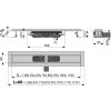 ALCA Podlahový žľab s okrajom pre perforovaný rošt APZ101-650