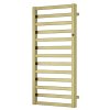Instalprojekt Kúpeľňový radiátor POPPY zlatá farba Farba - Zlatá, Odporúčaná vykurovacia tyč (W) - 400 W, Rozmer A - 40 cm, Rozmer C - 100 cm, Skutočný rozmer radiátora (v mm) - 400 x 990 mm, Typ pripojenia - Stredové 50 mm RADPPY401084SP