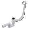 ALCA A55K vaňový sifón priemer 50/40 mm, dĺžka 800 mm, automatický komplet, PP/kov, biely/chróm, A55K-80