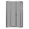 ARTTEC Sprchový kút štvrťkruhový BRILIANT 90 x 90 x 195 cm sivé sklo PAN04690